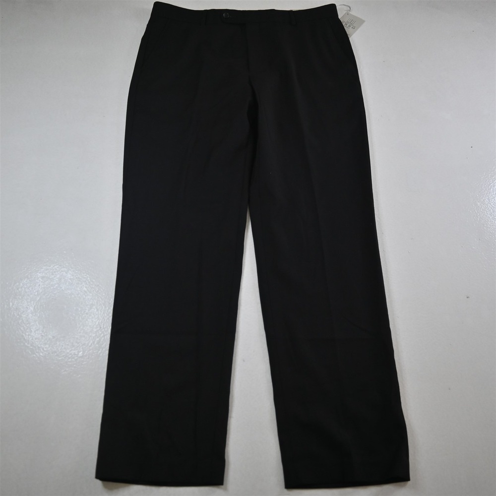 NEW Enro 36x32 Black 100% Wool Comfort Waist Wrinkle Resistant Mens‎ Pants